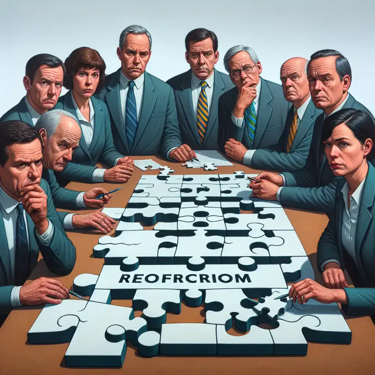 Visual representation of "gridlock" - A situation where progress or decision making is stopped due to disagreement