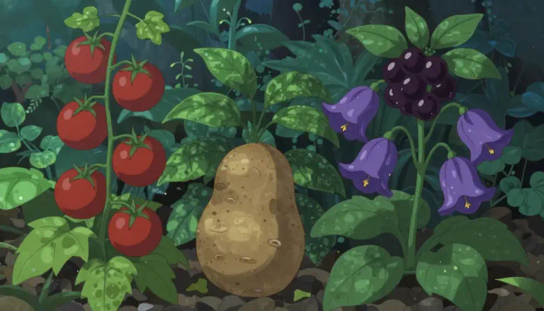 Visual representation of "nightshade" - A type of plant belonging to the family Solanaceae, which includes both edible and poisonous varieties.