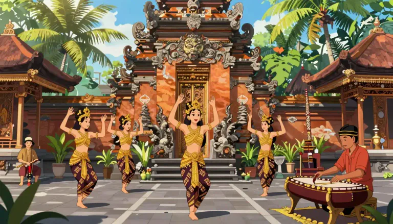 Visual representation of "balinese" - Relating to Bali, its people, culture, or language.