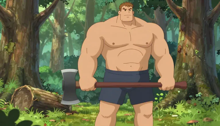 Visual representation of "brawny" - Having large, strong muscles.