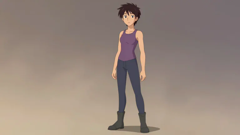 Visual representation of "androgynous" - Having both male and female characteristics, not typically masculine or feminine.