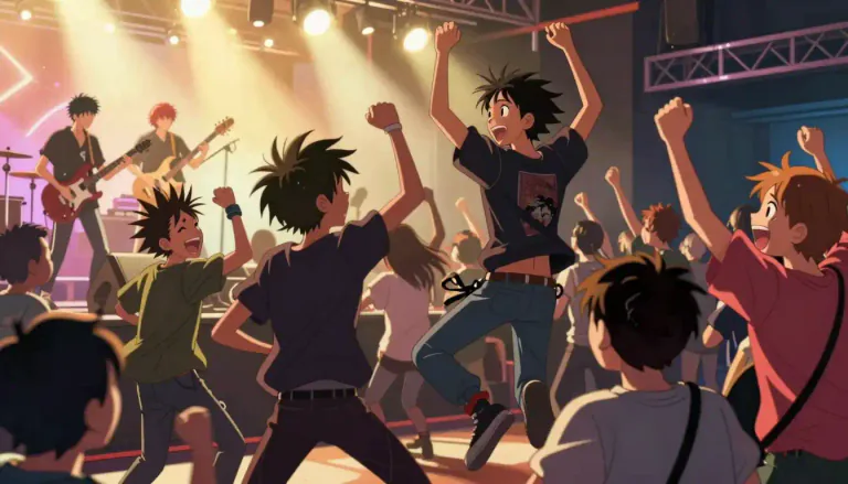 Visual representation of "skank" - A type of energetic or wild dancing, often associated with punk music.