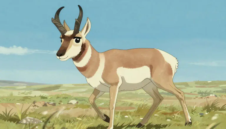 Visual representation of "pronghorn" - A pronghorn is a large herbivorous mammal native to North America, known for its speed and distinctively shaped horns.