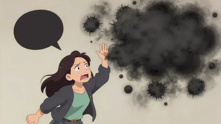 Visual representation of "repellence" - A strong feeling of aversion or distaste.