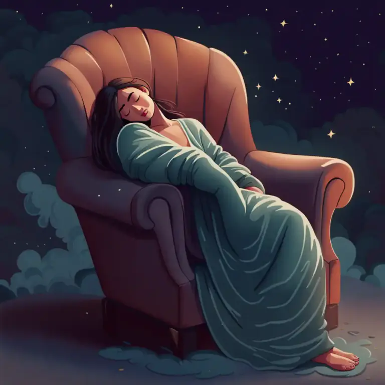 Visual representation of "fall into" - To suddenly start to be in a particular state