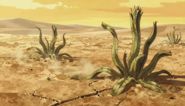 Visual representation of "desiccated" - completely dried out or dehydrated