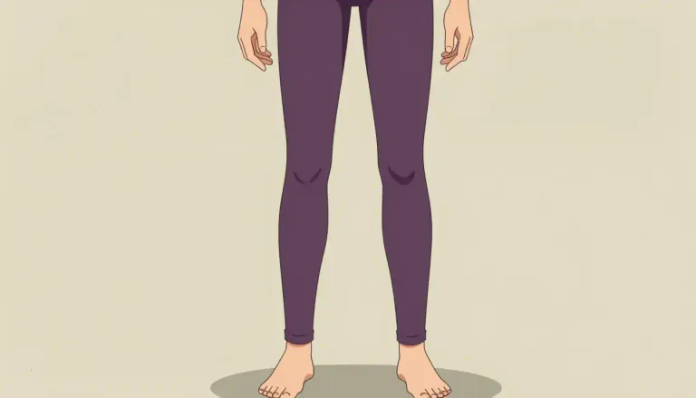 Visual representation of "leggings" - Tight pants that cover from the waist to the ankles.