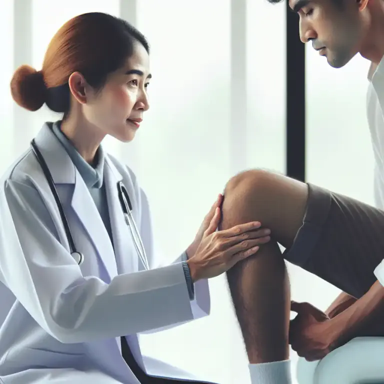 Visual representation of "foreleg" - The front part of a human's leg