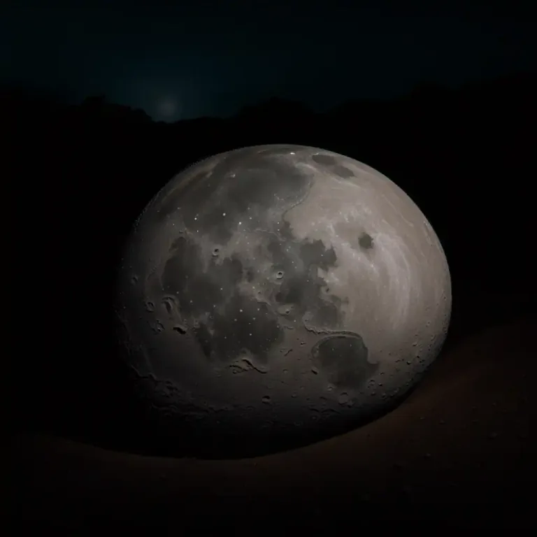 Visual representation of "lunar" - Describing something that looks like or is similar to the moon.
