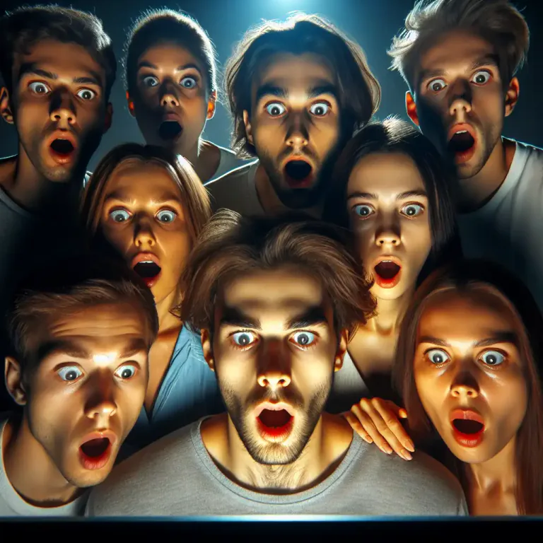 Visual representation of "flab" - The act of being shocked or surprised