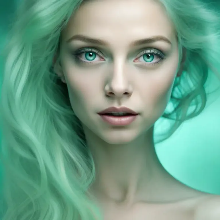 Visual representation of "beryl" - A light greenish-blue color, like certain types of the mineral.