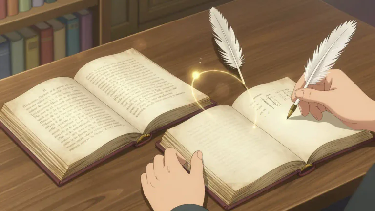 Visual representation of "reference" - A mention or citation of a source for information.