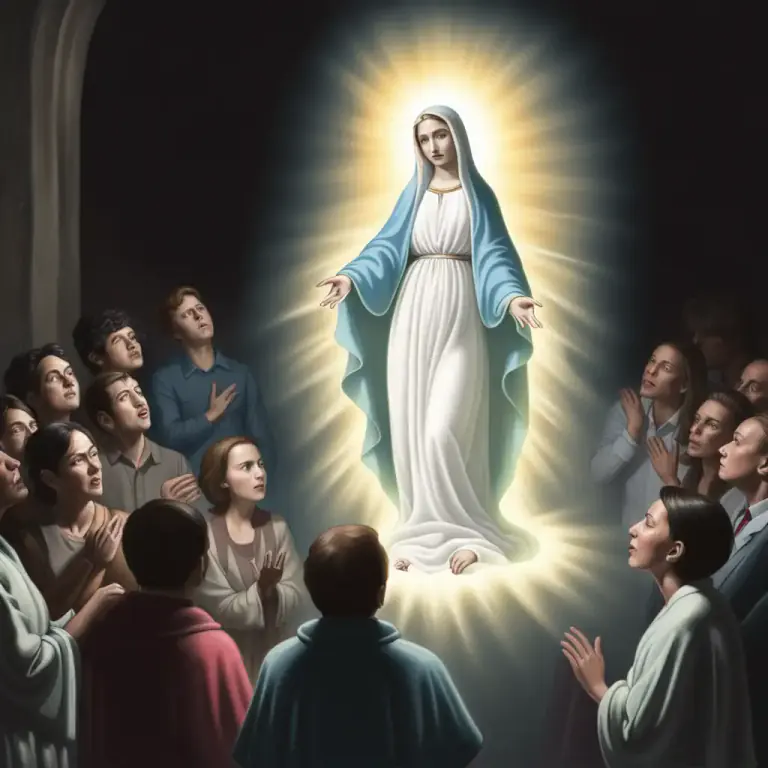 Visual representation of "apparition" - A supernatural appearance of a person or thing, especially a ghost.