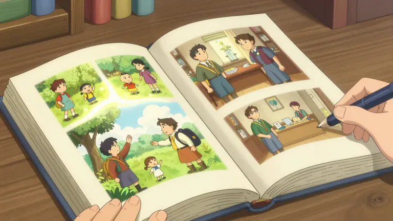 Visual representation of "bio" - short for biography, a story about someone's life.