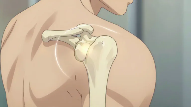 Visual representation of "glenohumeral" - Relating to the joint between the shoulder blade and the upper arm bone.