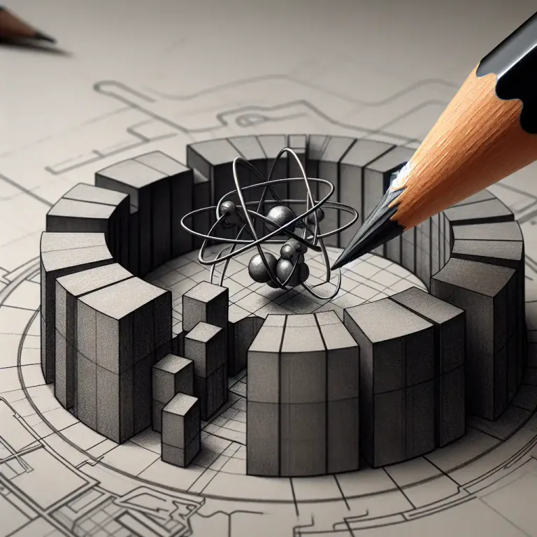 Visual representation of "graphite" - A form of carbon used in nuclear reactors as a neutron moderator.