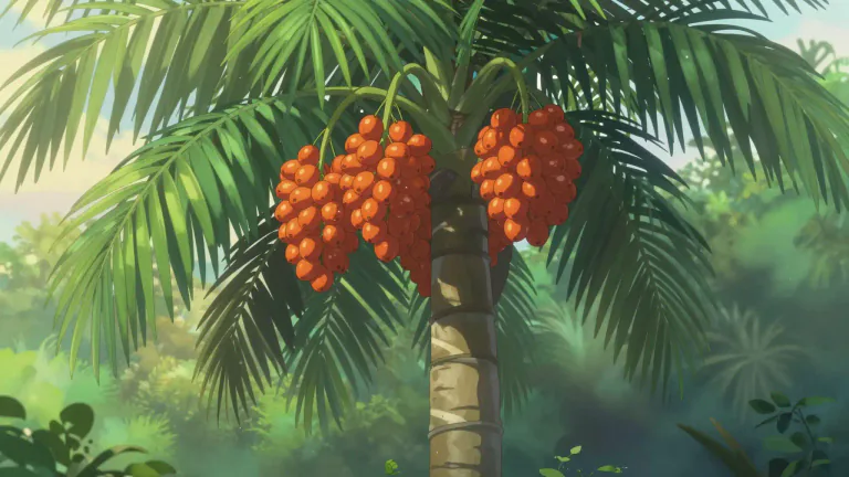 Visual representation of "areca" - A tropical palm tree that is cultivated for its fruit, which is often chewed for its stimulant properties.