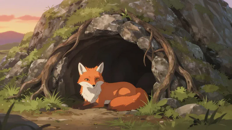 Visual representation of "lair" - The home or shelter of a wild animal.
