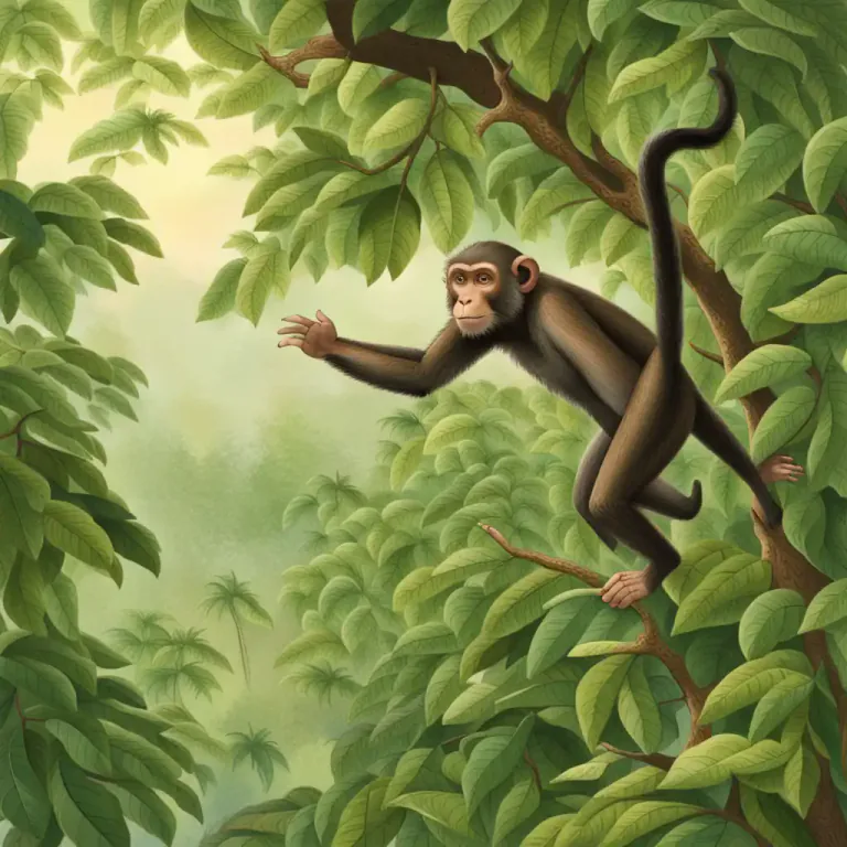 Visual representation of "aerial" - Involving or relating to the high branches of trees.