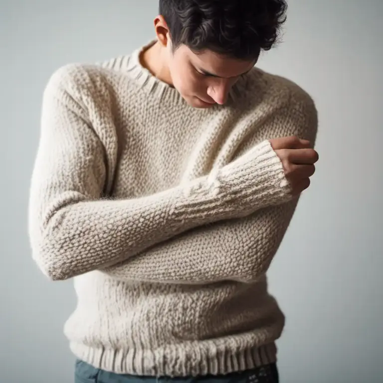 Visual representation of "itch" - To make a small, quick movements in response to itchiness