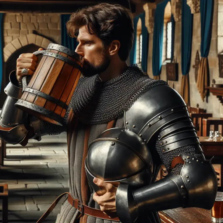Visual representation of "blackjack" - A large drinking cup or tankard.