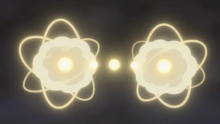 Visual representation of "covalent" - A type of chemical bond where two atoms share one or more pairs of electrons.