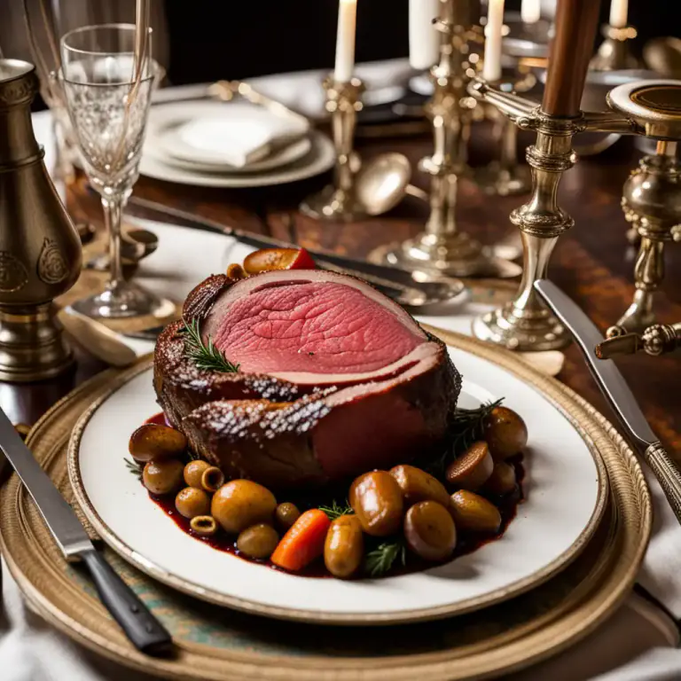 Visual representation of "haunch" - A cut of meat from this part of an animal, especially from the back and sides of a pig or cow
