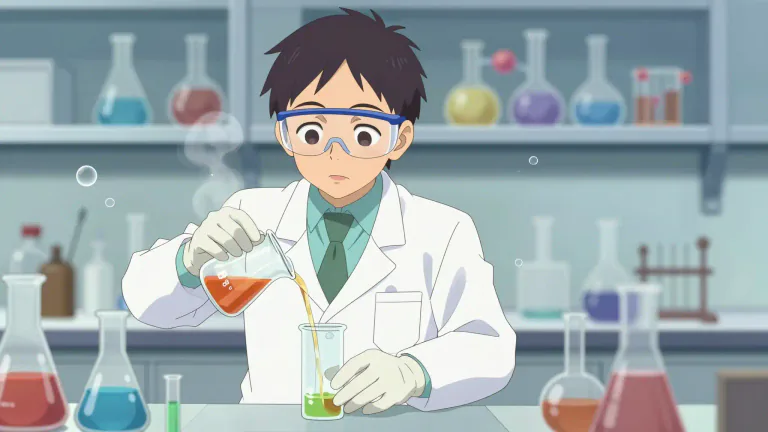 Visual representation of "chemist" - A person who studies or works in chemistry, which is a science that is about the study of the structure and properties of substances and how they change.
