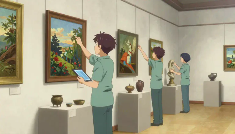 Visual representation of "curatorial" - Relating to the selection and organization of items in a museum or gallery.