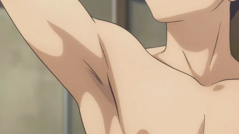 Visual representation of "axilla" - The hollow area on the underside of the arm where it joins the body, commonly known as the armpit.