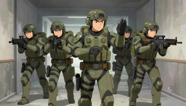Visual representation of "strikeforce" - A group organized to carry out a specific action, often in military or tactical contexts.
