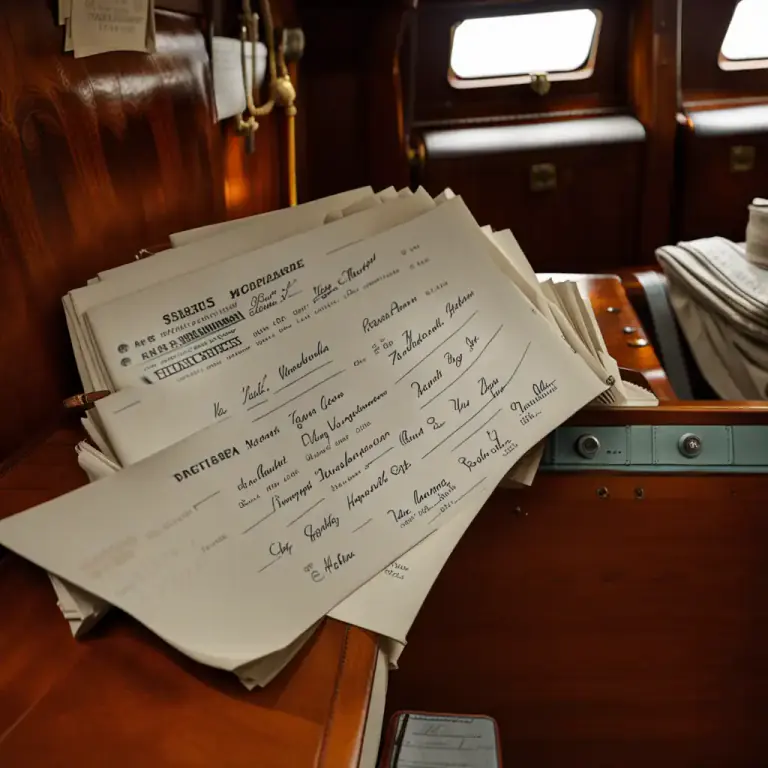Visual representation of "manifest" - A list of passengers or goods on a ship or plane