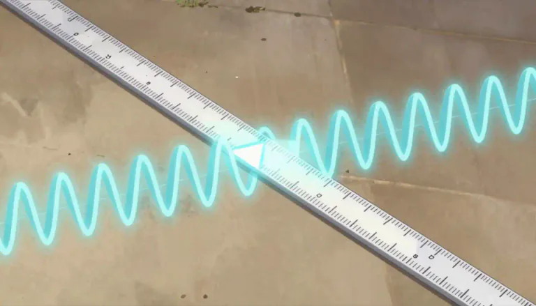 Visual representation of "wavenumber" - Wavenumber is the number of wavelengths per unit distance, typically expressed in reciprocal centimeters (cm⁻¹), used mainly in spectroscopy.