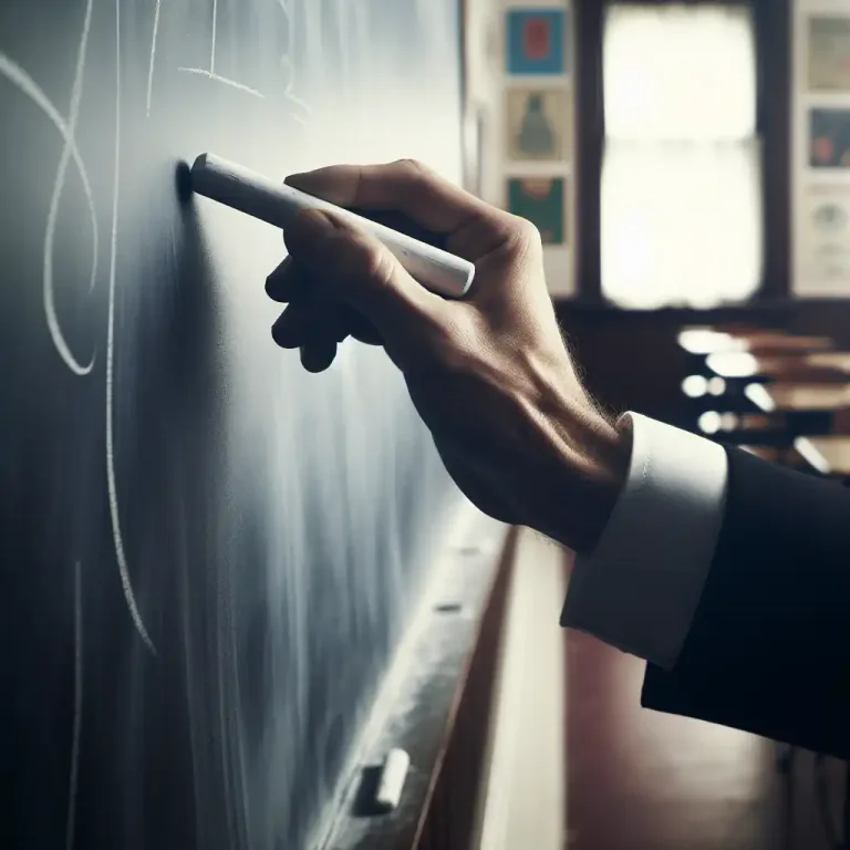 Visual representation of "chalk" - To write or draw with chalk.
