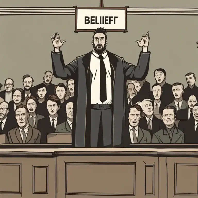 Visual representation of "preach to the converted" - To urge someone to believe in something they already believe in