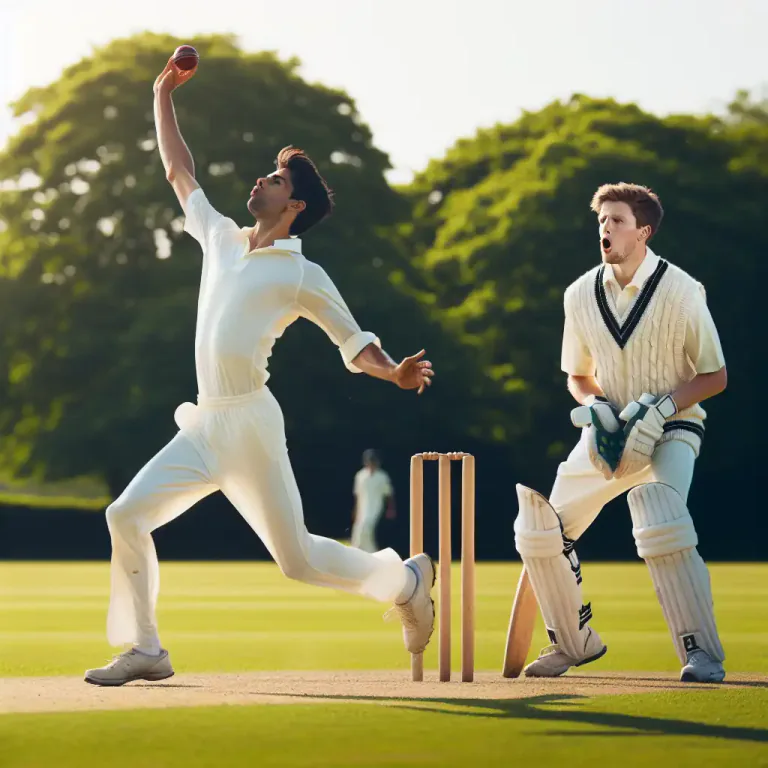 Visual representation of "bouncer" - In cricket, a type of delivery by the bowler that reaches the batsman at shoulder or head height.