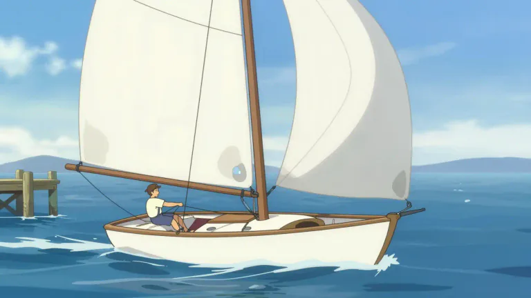 Visual representation of "luff" - To luff means to bring sails closer to the wind, thus reducing the speed of the boat.