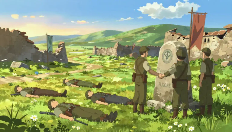 Visual representation of "pax" - A state or period in which peace prevails, especially after a war or conflict.