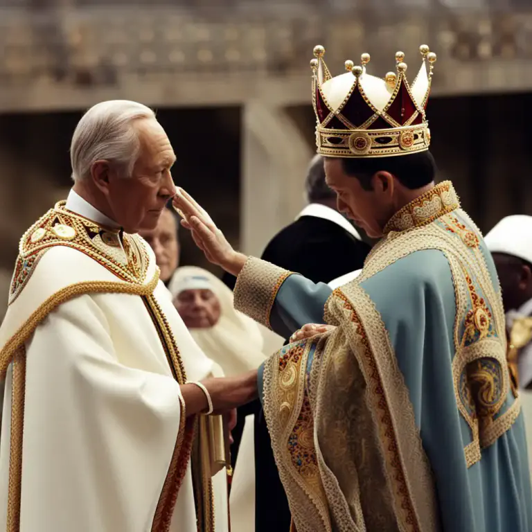 Visual representation of "crown" - To officially make someone a king or queen in a special ceremony