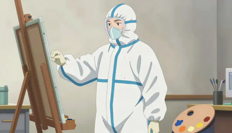 Visual representation of "smock" - A loose, lightweight coat or garment worn to protect clothes, especially by artists or people who cook.
