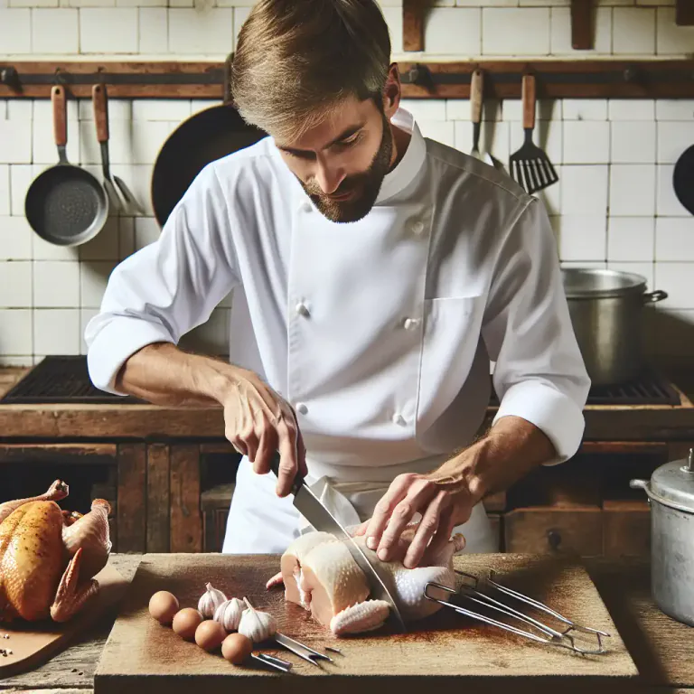 Visual representation of "spatchcock" - To split a chicken or game bird open for grilling.