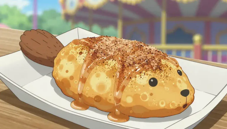 Visual representation of "beavertail" - A type of pastry that is deep-fried and flat, often topped with various sweet toppings.