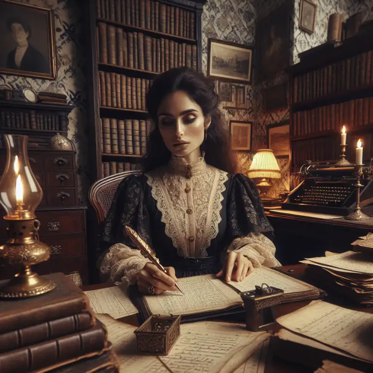 Visual representation of "governess" - A woman who is in control or in charge of something