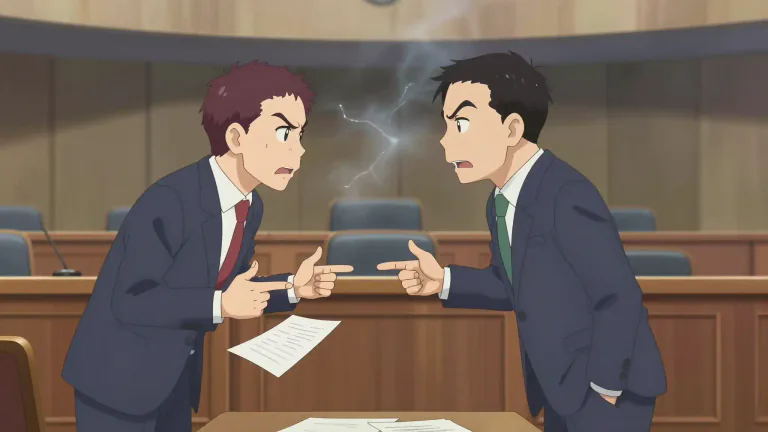 Visual representation of "loggerhead" - In a state of disagreement or conflict.