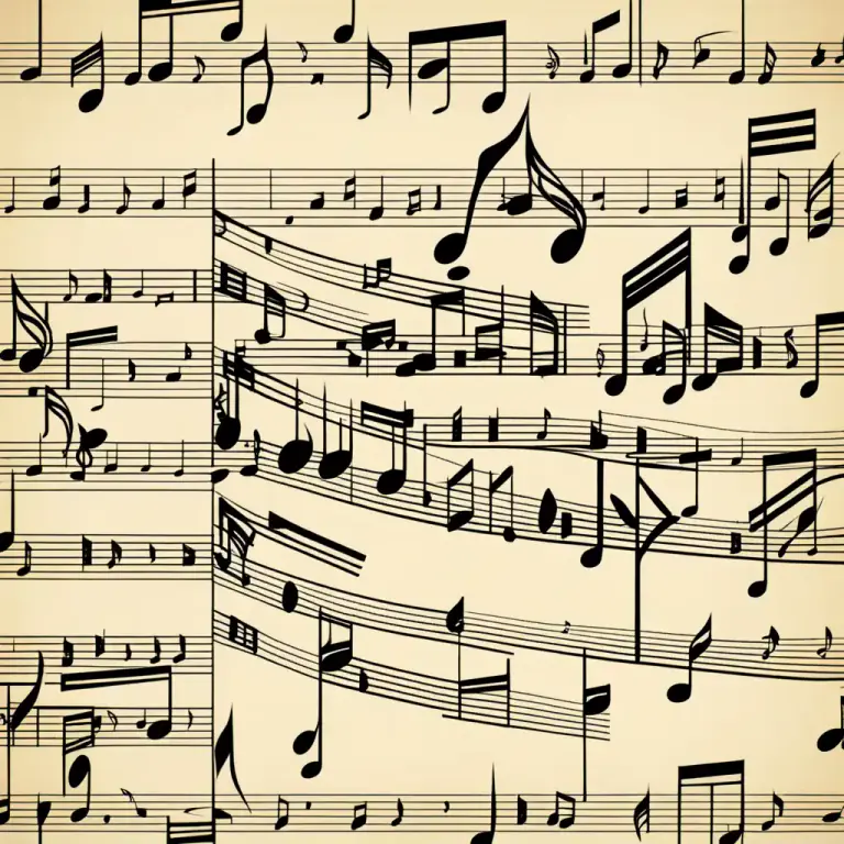 Visual representation of "canon" - A rule of harmony in musical composition