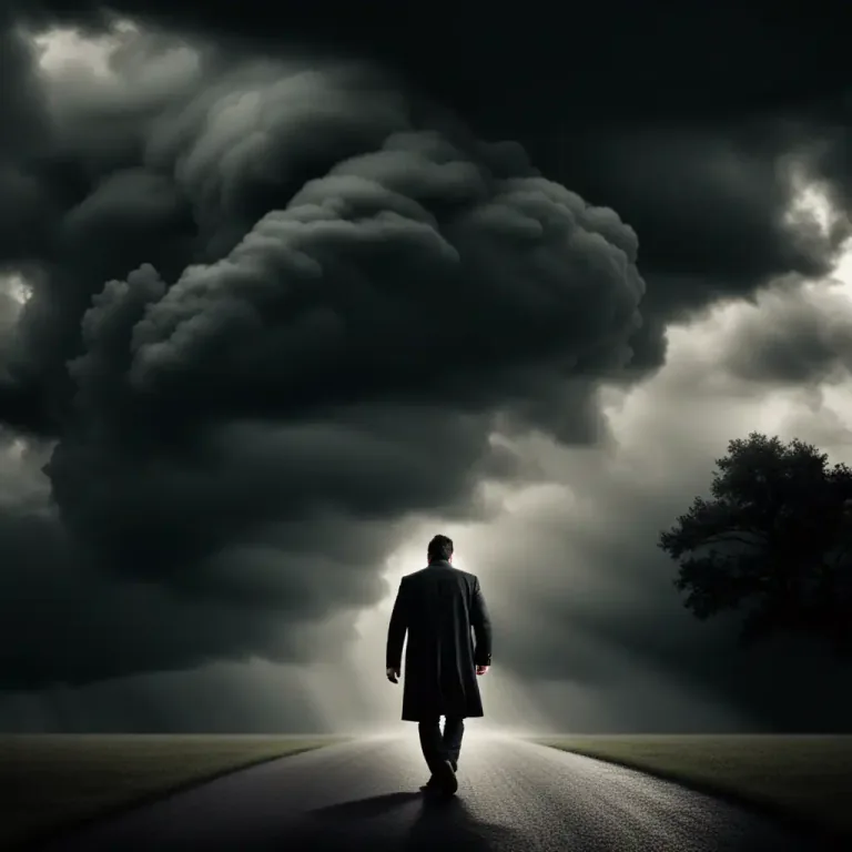 Visual representation of "await" - to be about to happen to someone (especially something negative).