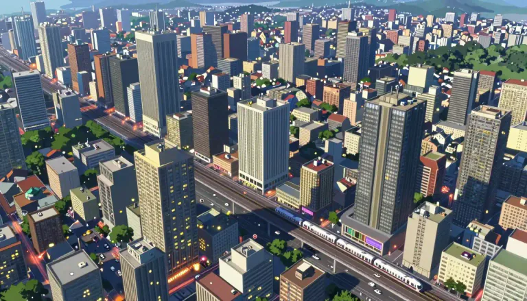 Visual representation of "megacity" - A megacity is a very large city, usually defined as having a population of over 10 million people.