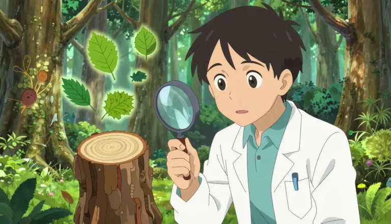 Visual representation of "dendrology" - The scientific study of trees and plants, especially their types, structure, and properties.