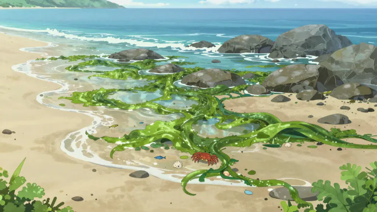 Visual representation of "littoral" - Related to or existing on the shore of a sea, lake or other large body of water.