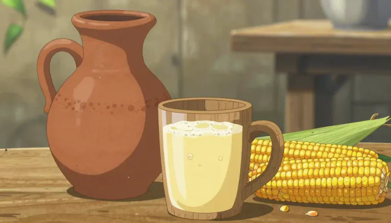Visual representation of "chicha" - A traditional beverage made from fermented maize, widely consumed in several Latin American countries.